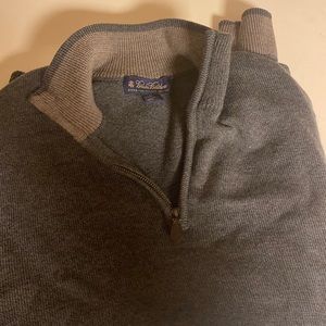 1/4 Zip wool sweater green size M men’s long sleeve Brooks brothers extra fine